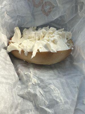 Bagel With Cream Cheese, I did NOT request extra cream cheese!