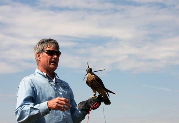 Falconer and bird