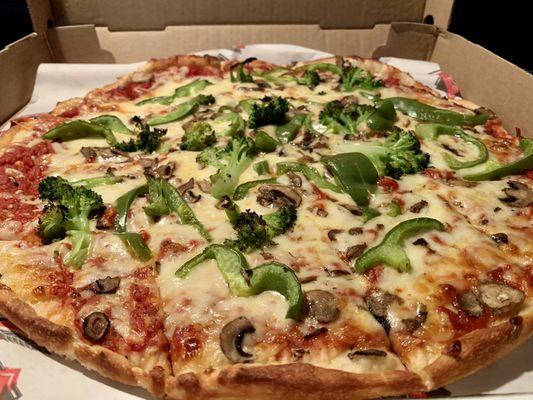 Mushroom and Pepper Pizza