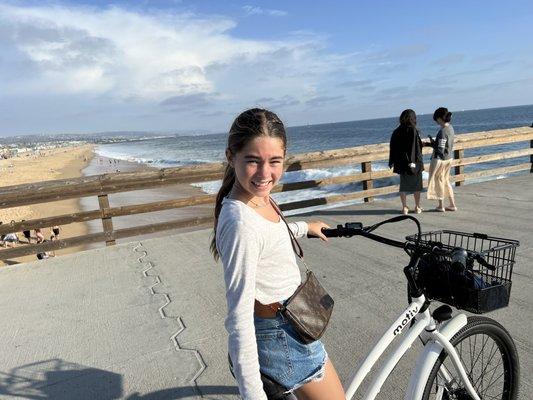 E-bike adventure on the Balboa pier.