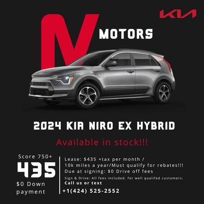 2024 Kia Niro EX Hybrid
for leasing and sale
individual recommendations based on your criteria