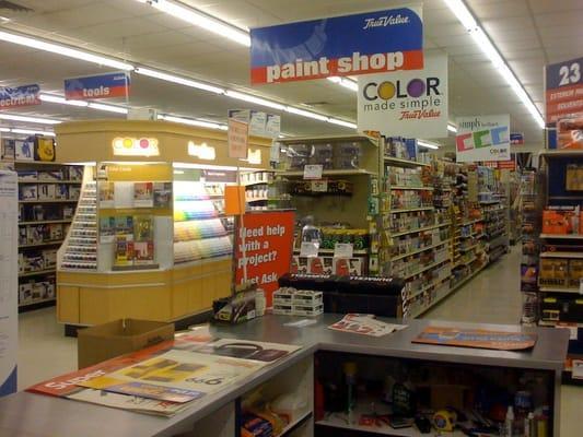 Paint Department inside True Value Hardware at Shop-N-Save in Benzonia, MI