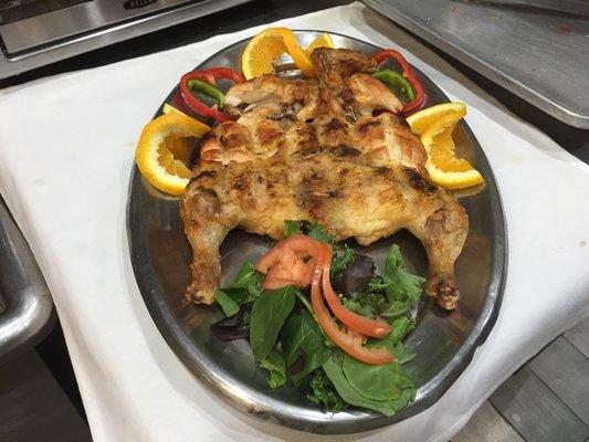 charcoal roasted chiken w/salad