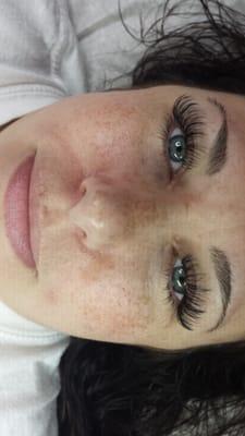 Beautiful lush lashes and brows!