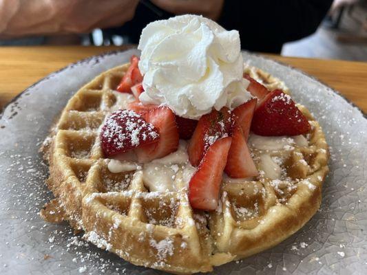 Strawberry Cheesecake Belgian Waffle