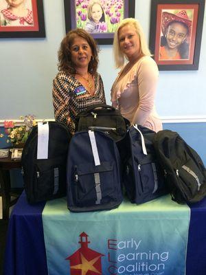 The Early Learning Coalition donates backpacks for back to school kids in need at The Path in Citrus County.