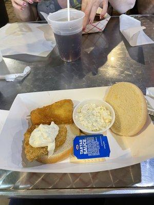 Fried fish sandwich