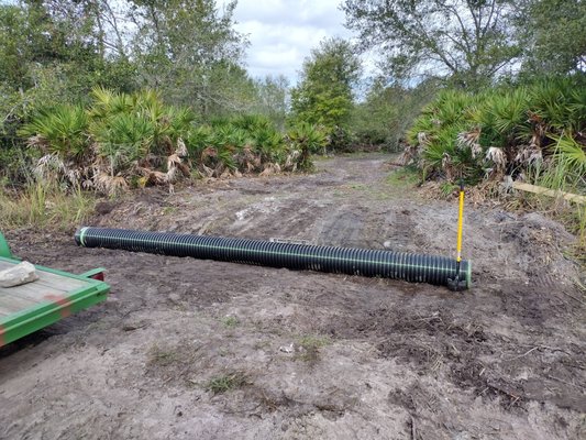 Putting in culvert