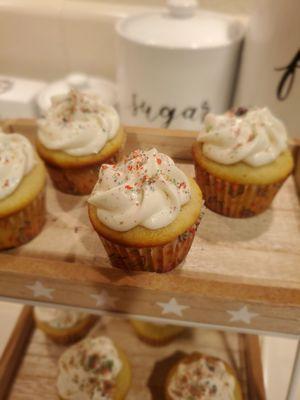 Berry Buttercream Crunch: cereal milk cupcake with a berry Buttercream frosting