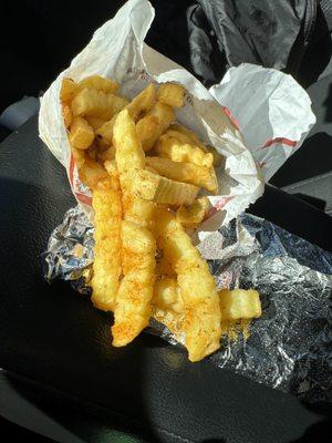 I'd say a Medium size fries. Ask for more Cajun seasoning!