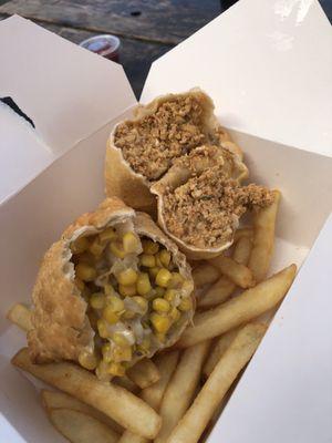 Chicken Empanada & corn empanada