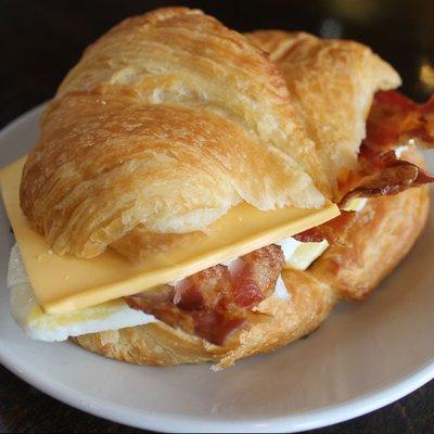 Bacon egg and cheese croissant