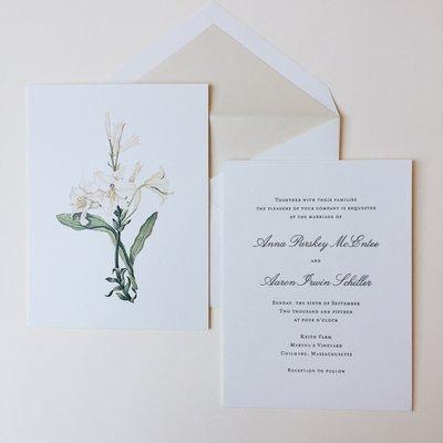 Simple yet elegant wedding invitation.