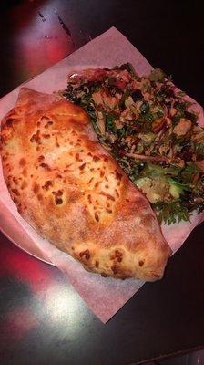 Calzone with side of house salad!