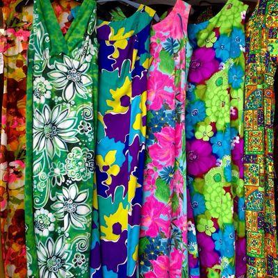 Now in stock! Colorful Hawaiian Dresses! if  you're planning a Summer Luau we've got you covered in a wide variety of sizes!