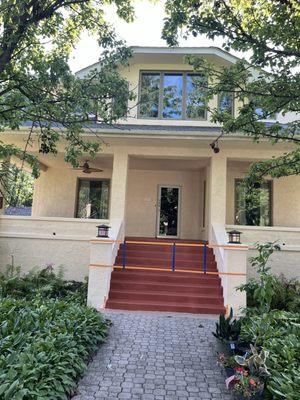 Freshly painted house and front porch