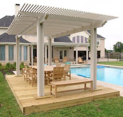 Pergola built by McBride construction in Houston Texas