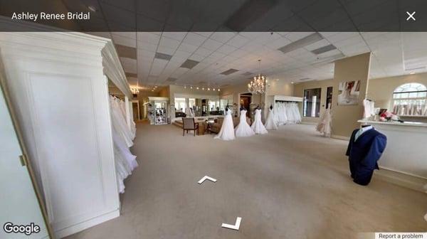 Very open bridal showroom!