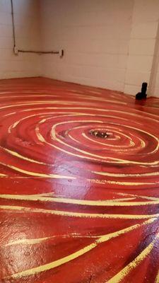 Basement game room floor