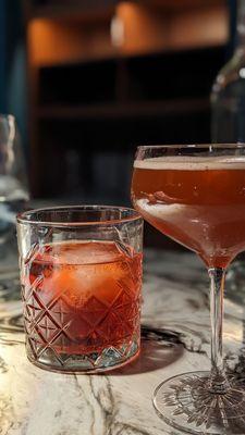 Boulevardier and chai-tini