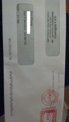 Proof of Mail being processed in KC just to arrive in SF when the project was no where near KC... -_-