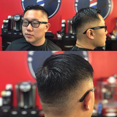 Bald fade with Esquire men's product