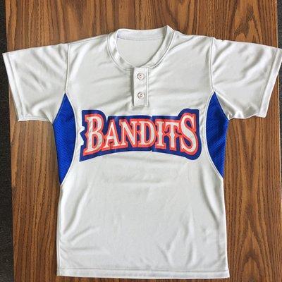 HB Bandits, screen printed jerseys made in house.