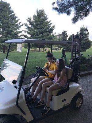 Strickland family on the golf links at Oakmont Green