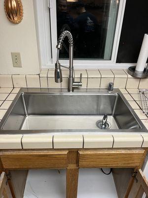 New kitchen sink Install.