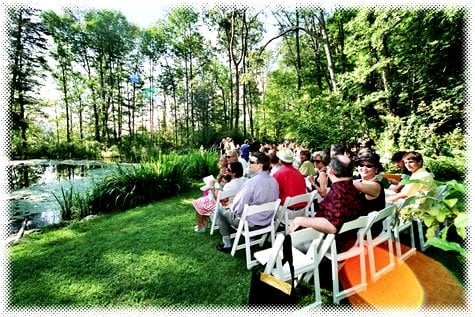 Wedding near the pond