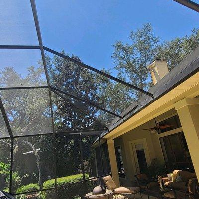 rescreen of a pool enclosure