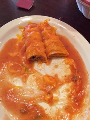 Beef and cheese enchiladas