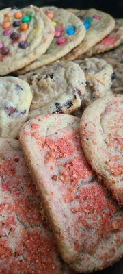 M&M cookies
Cookie overload cookies
Strawberry crunch cookies