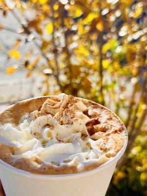 Coffee pumpkin pie latte