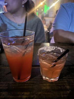 Watermelon and cherry margarita