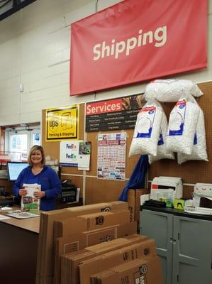 Mound True Value offers Shipping Services for you.  Located at back of the store.