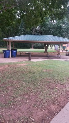 Small covered picnic area.