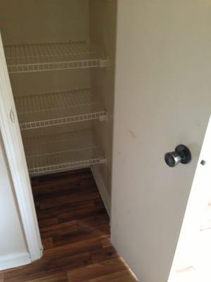 Pantry closet move in