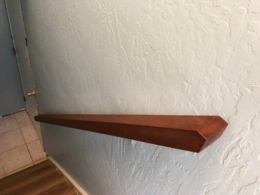 lower stair mahogany railing