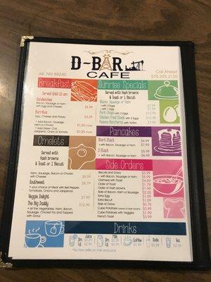 Breakfast Menu