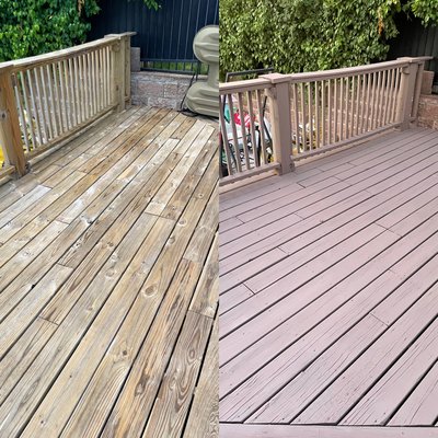 Deck staining for the win!