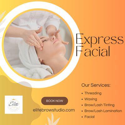 Facial Service Now available. Book an appointment today.