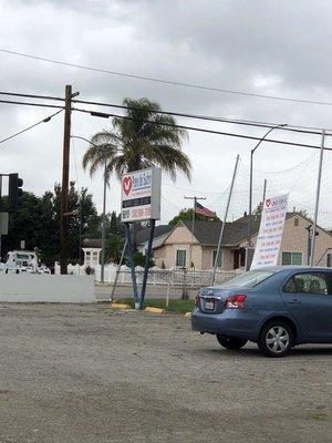 Parking lot of the Pupuseria, off of Norwalk Boulevard