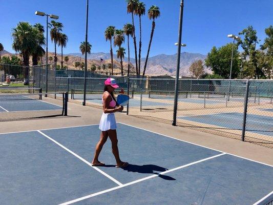 DEMUTH PARK, Palm Springs, California (next to the Animal Shelter & Airport). PICKLEBALL Courts!  #Pickleballgirls