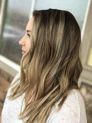 Faded blonde highlights