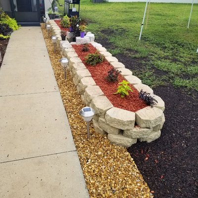 Raised flower beds