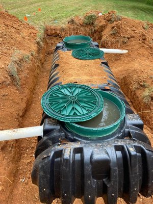 Install of Infiltrator Septic Tank