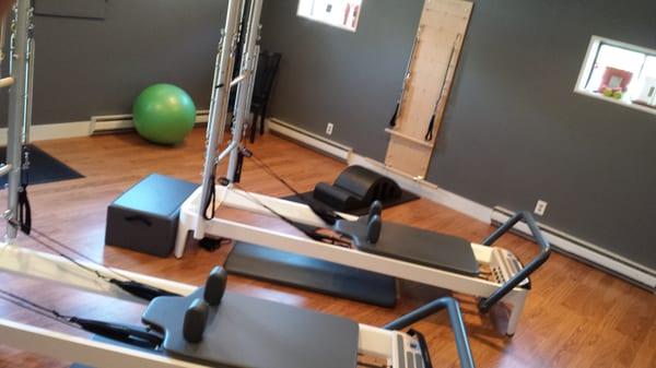 Our Pilates Equipment Room for Tower classes, Private Sessions and Semi-Private Sessions on the reformer.