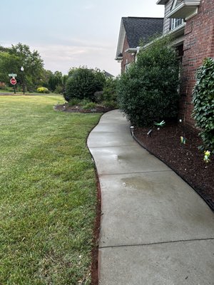 Sidewalk Cleaning After Picture