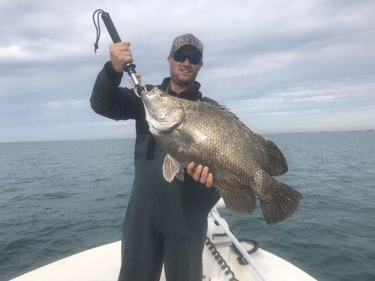 Capt. Jon with a nice tripletail.